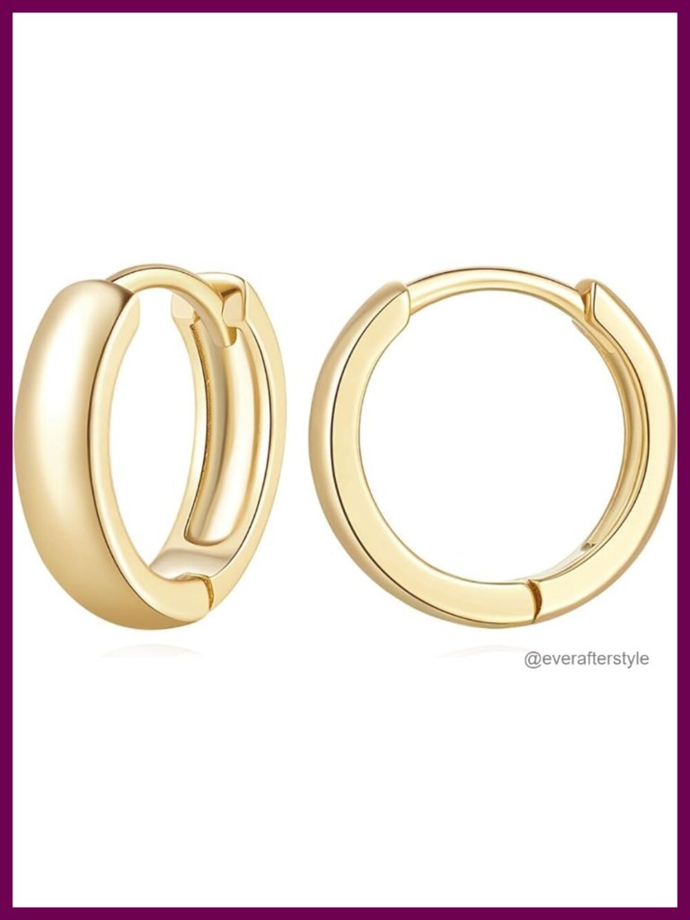 14K Gold Hoop Earrings Women Small Huggie Everyday Minimalist